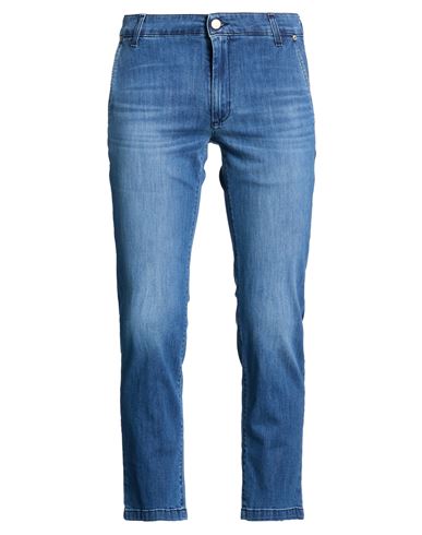 Man Jeans Blue Size 32 Cotton, Elastane