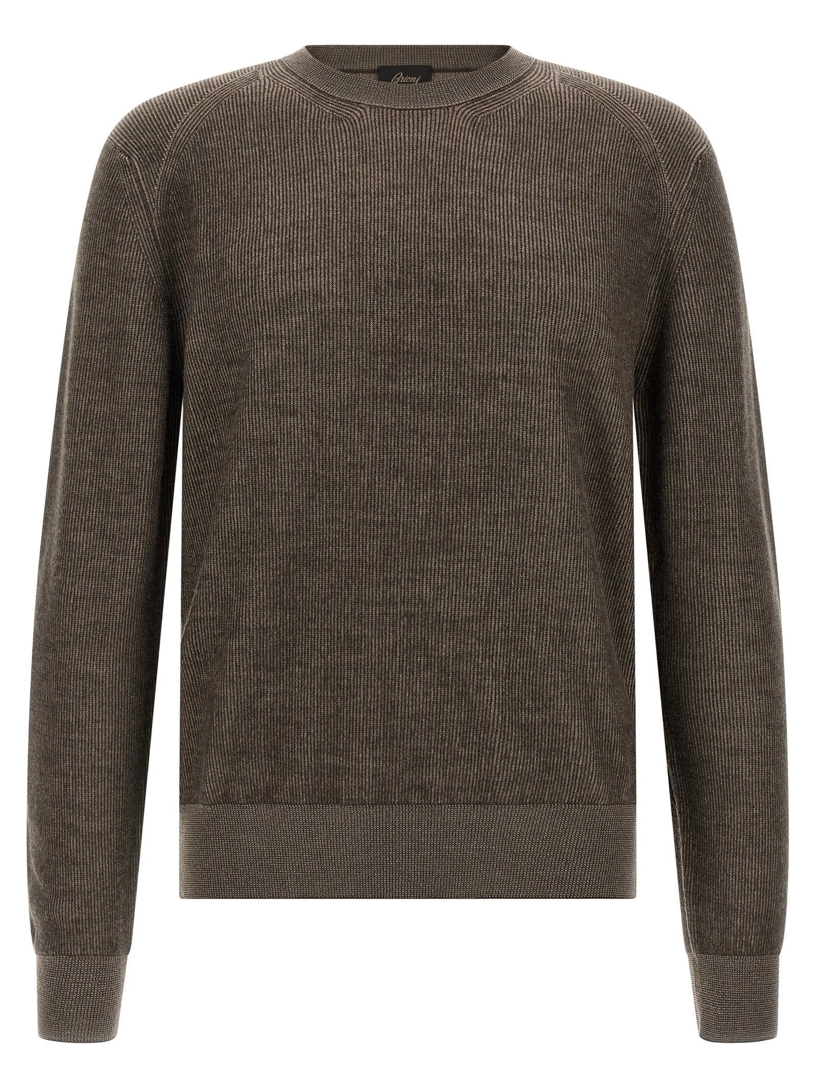 Vanisé Weave Cashmere-Wool Sweater — Brown