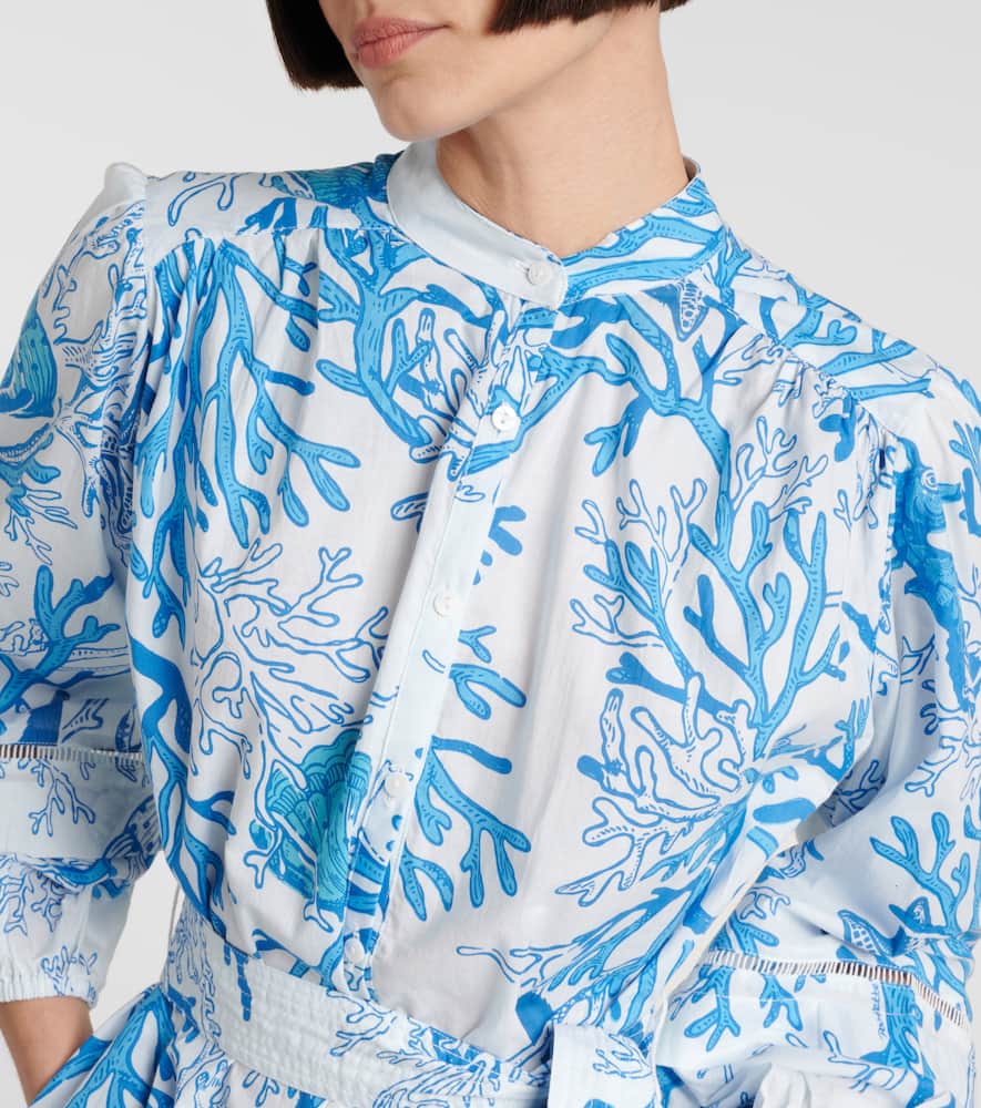 Cathy printed cotton shirt dress