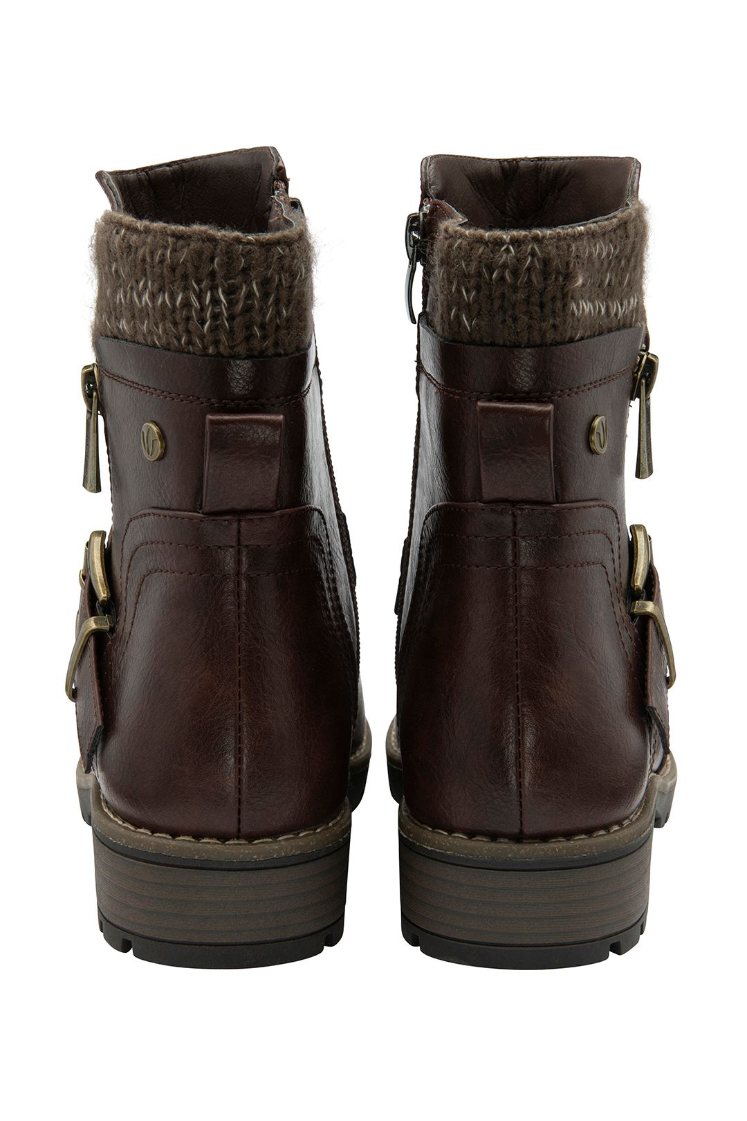 Lotus Brown 'jemma' Zip-Up Ankle Boot