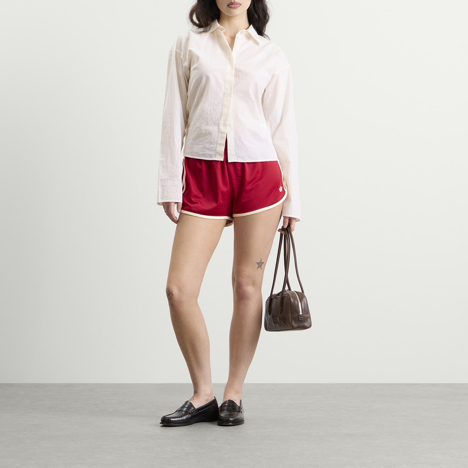 Women's 3 Stripe Sprinter Short Team Victory Red/Warm Vanilla