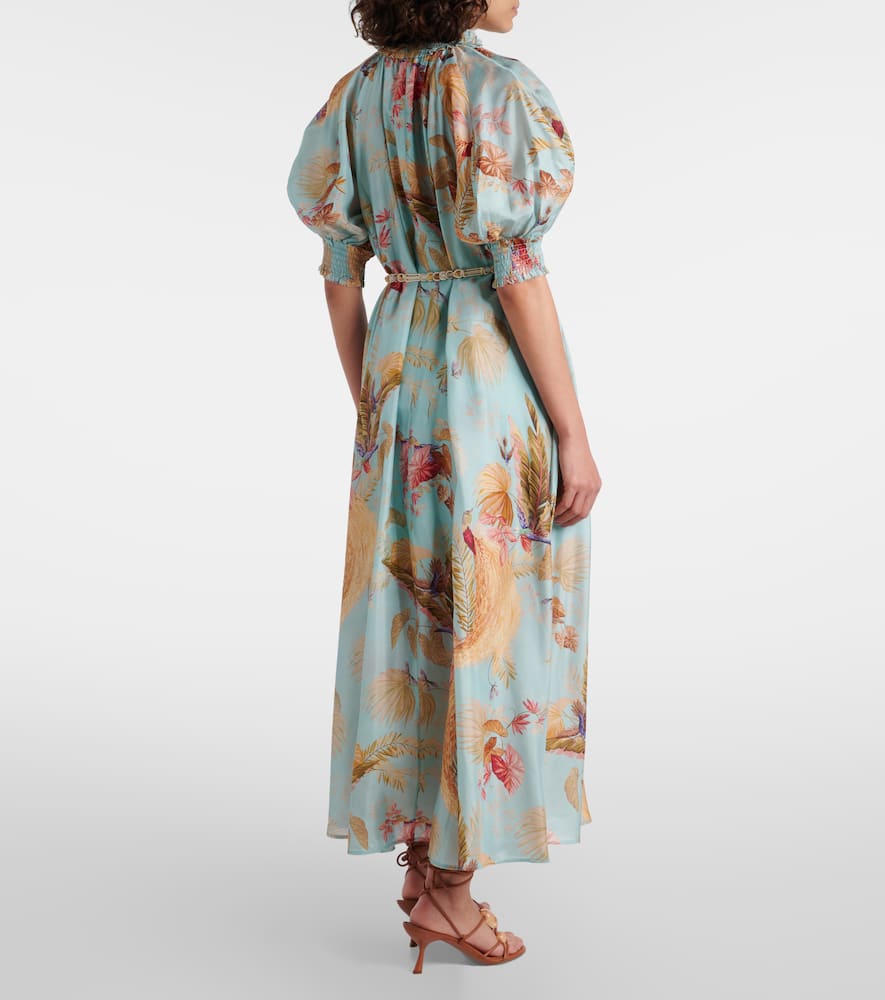 Ascension Billow floral silk maxi dress