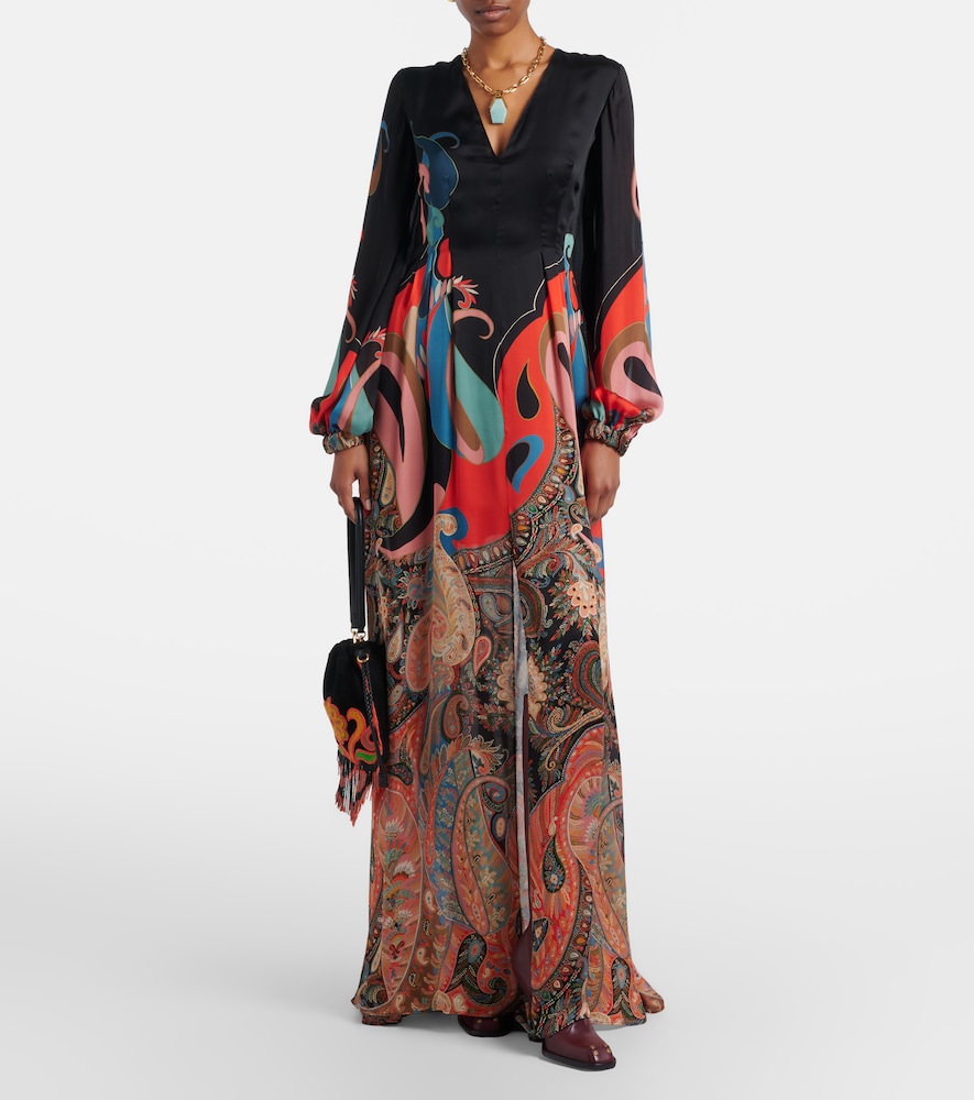 Paisley silk gown