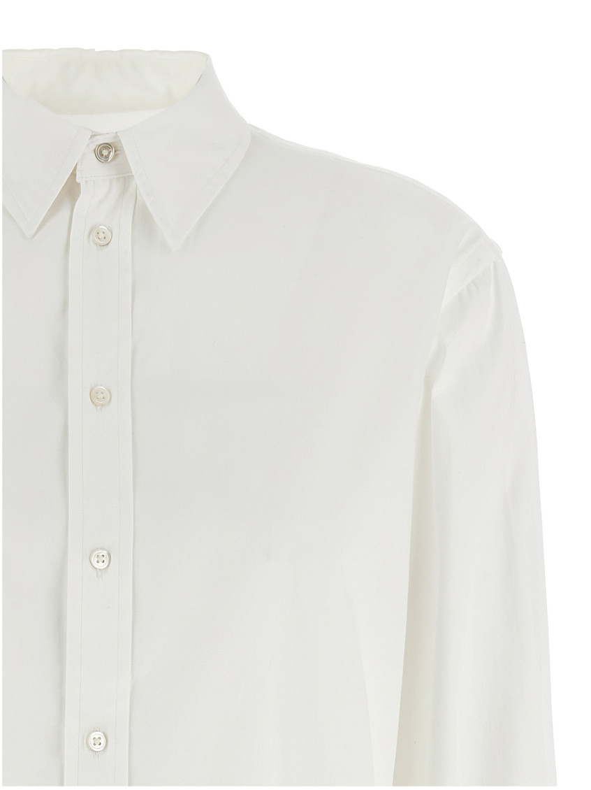 White Embroidered Logo Shirt
