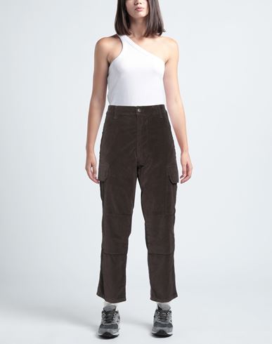 Cigala's Woman Pants Dark brown Size 25 Cotton, Elastane