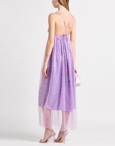 Woman Maxi dress Lilac Size 6 Polyester