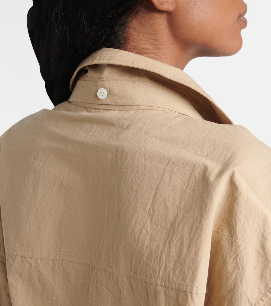 Tie-detail cotton shirt