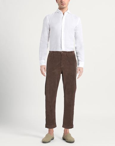 Man Pants Brown Size 32 Cotton, Viscose, Elastane