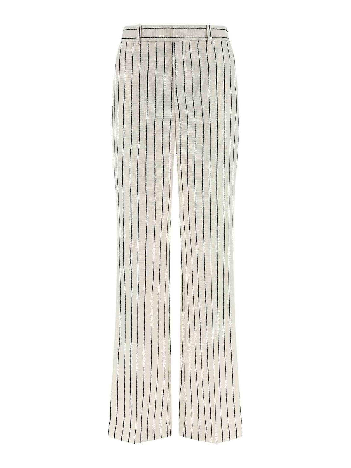 Striped Pants White