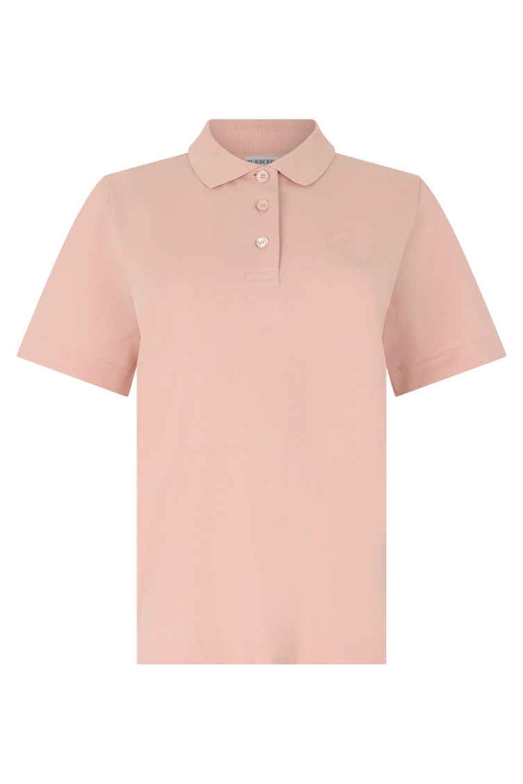 Pink Solid Shirt Collar Polo