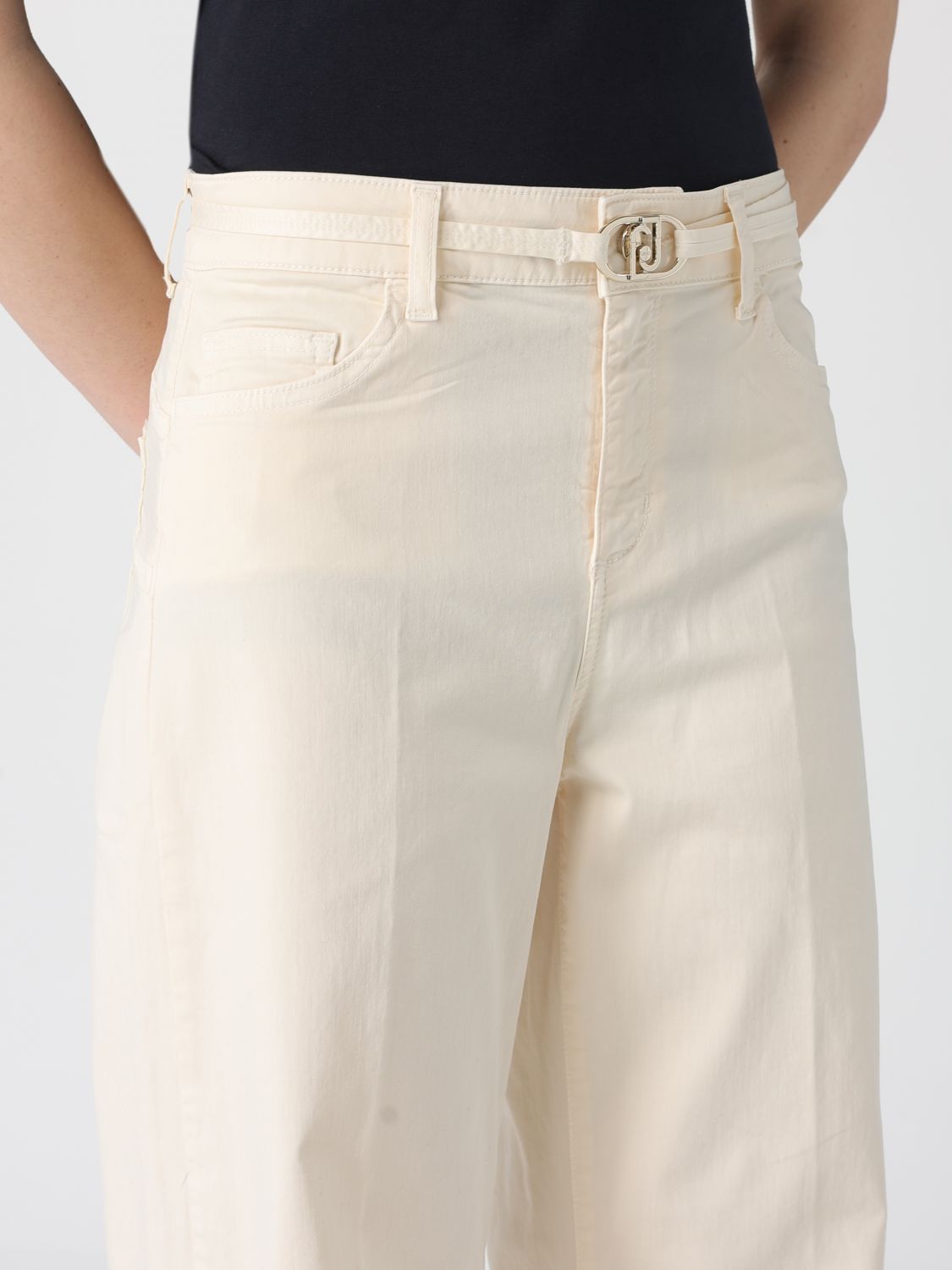 Jeans Woman color Yellow Cream