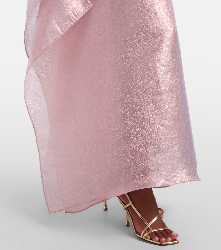 Betsy one-shoulder fil coupé gown