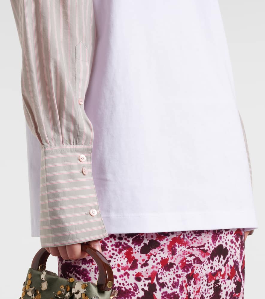 Dries Van Noten Deconstructed cotton-blend T-shirt