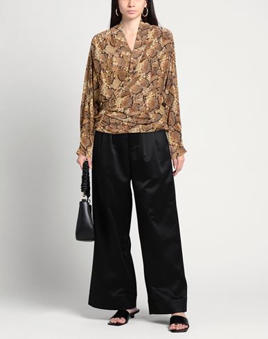 Woman Shirt Camel Size 6 Silk, Viscose