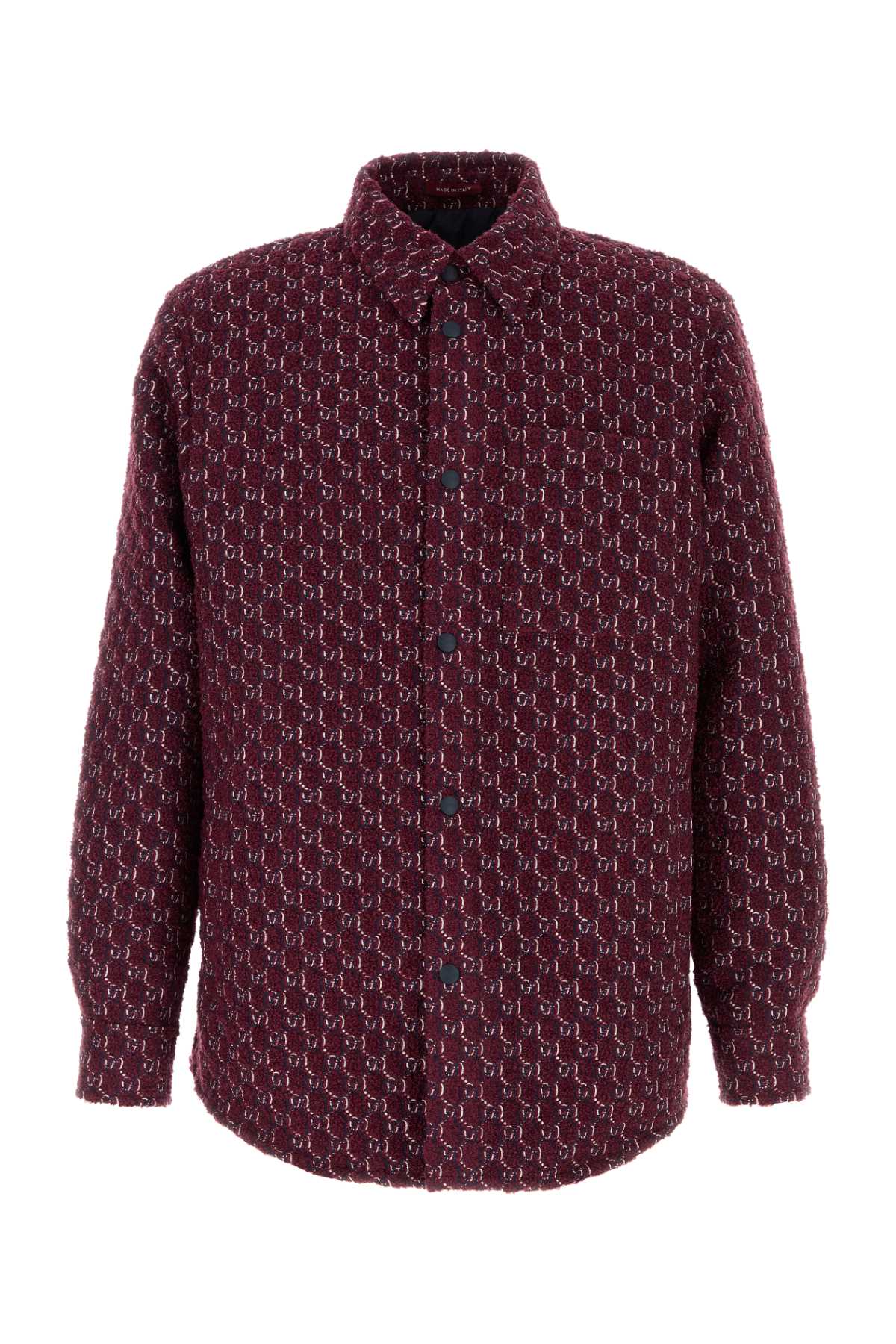 Burgundy Bouclã Padded Shirt