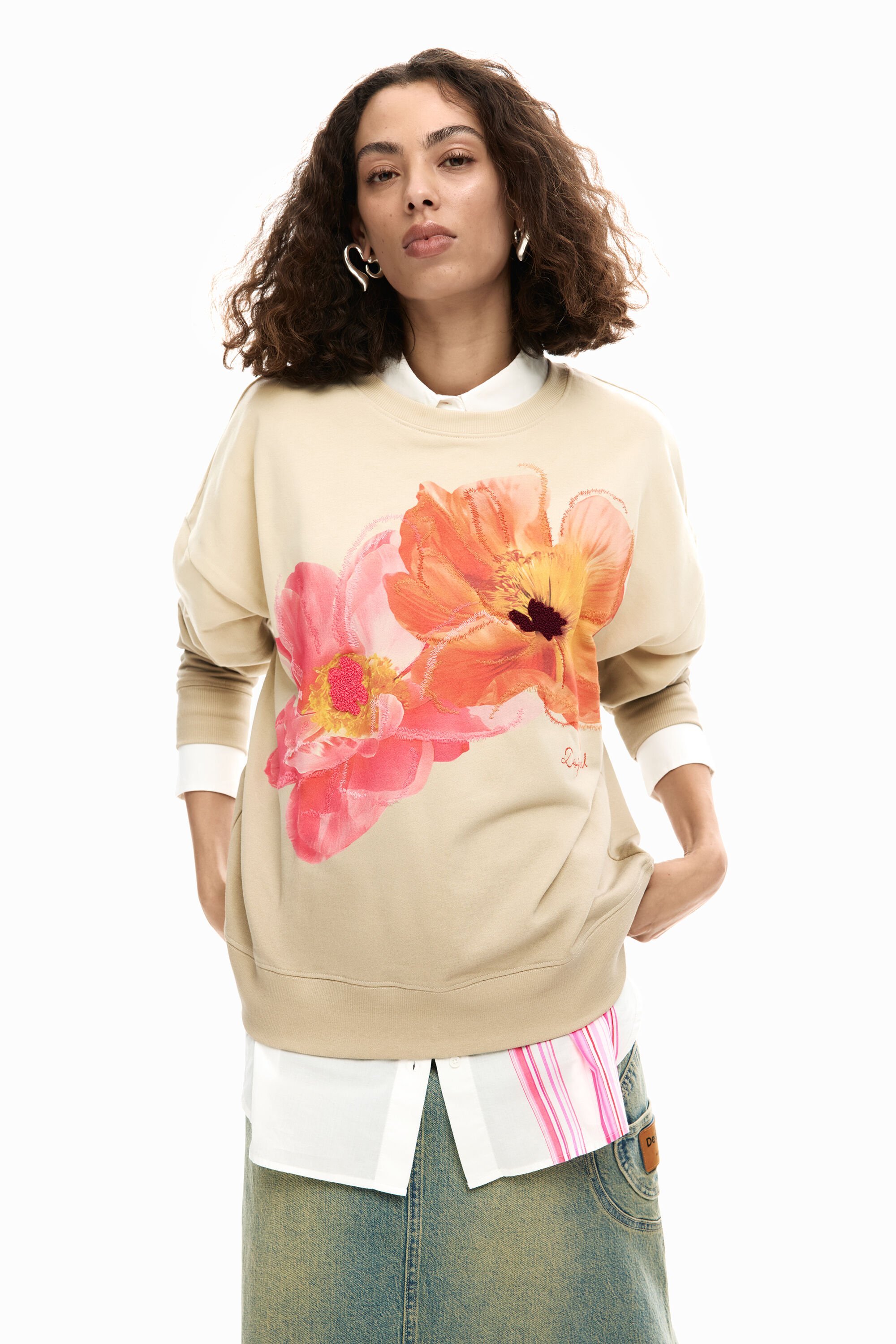 Floral print sweatshirt
