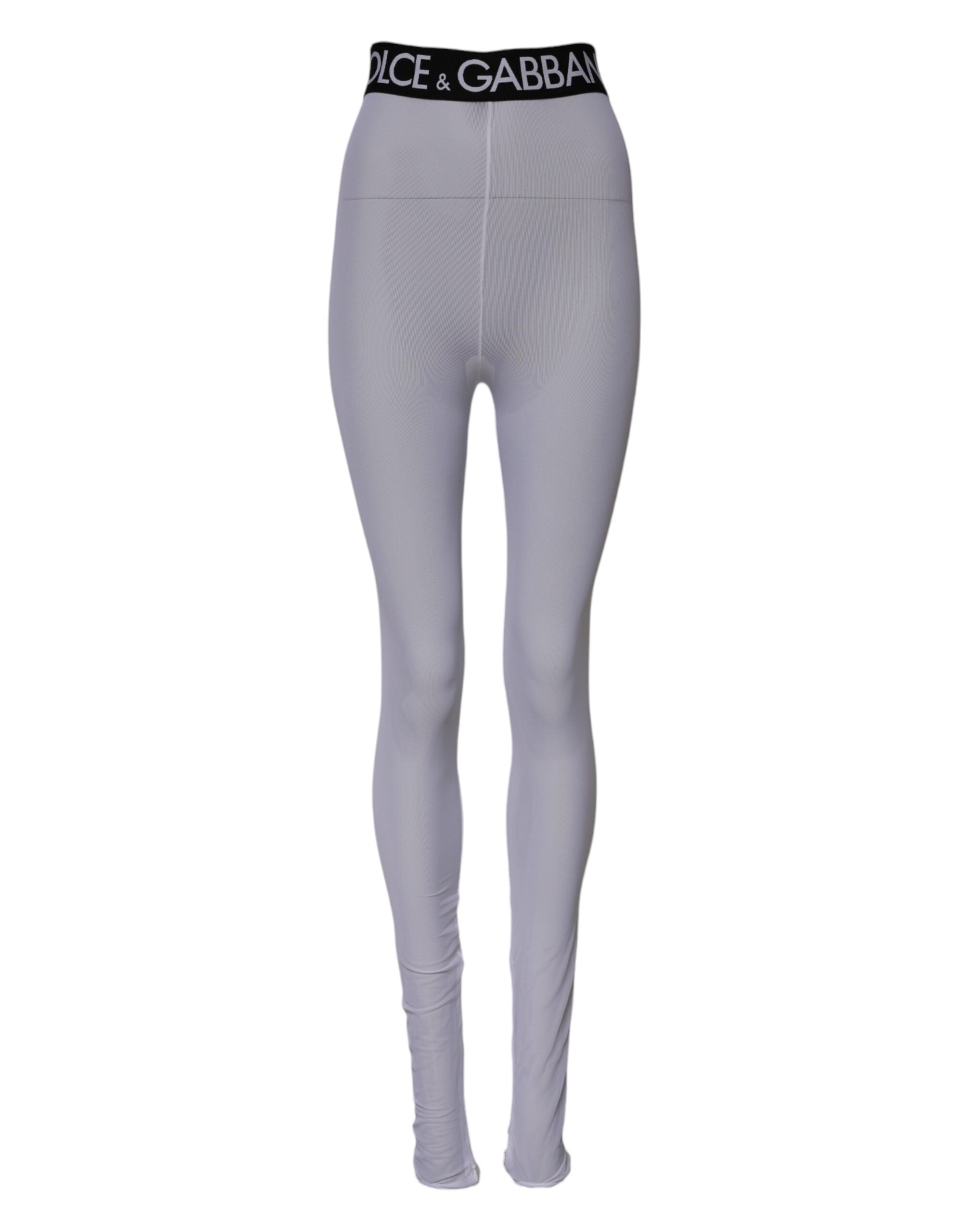 Logo-Embroidered Nylon Leggings — Gray