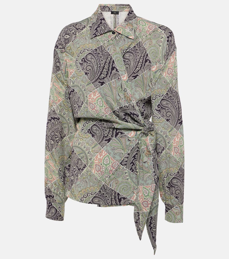 Printed wrap top