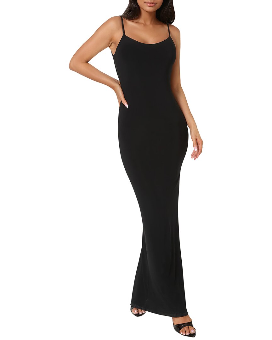 Backless Lace Inset Maxi Dress