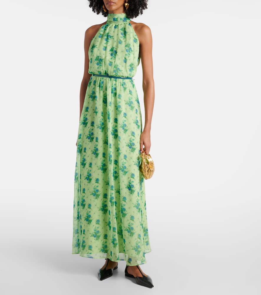 Max Mara Cactus halterneck silk gown