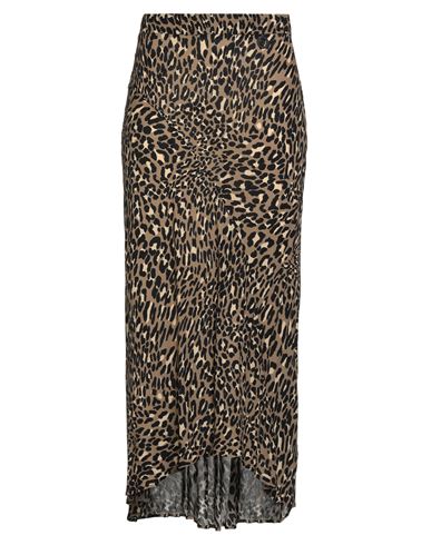 Woman Midi skirt Khaki Size 2 Viscose, Wool