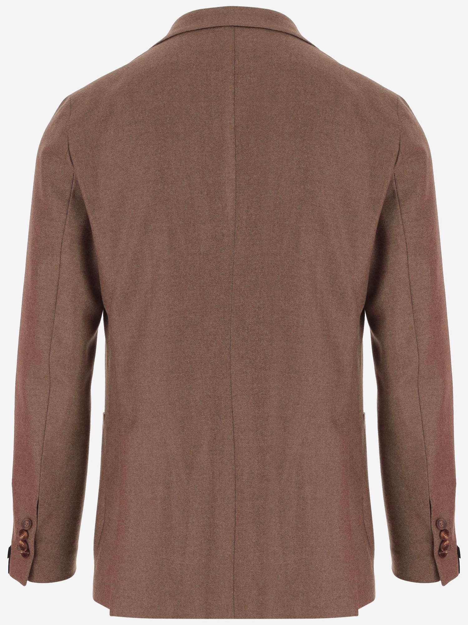 Wool-Cashmere Blend Jacket — Brown