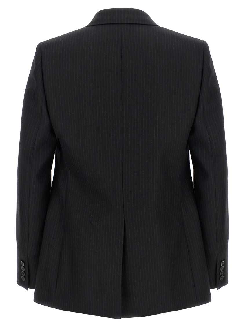 Saint Laurent - pinstripe single breasted blazer notch lape