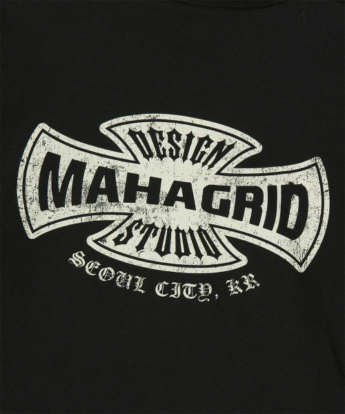 CROSS LOGO THERMAL LS TEE CHARCOAL