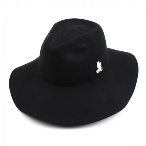 Silver Thunder Long Wool Black Fedora