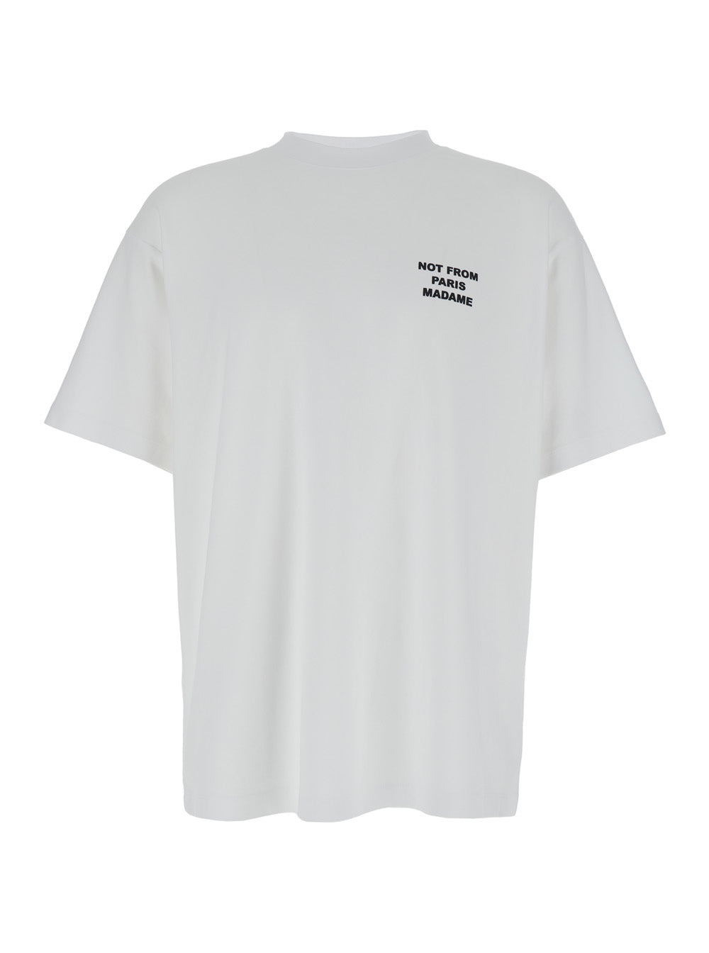 Slogan-Print Cotton T-Shirt — White