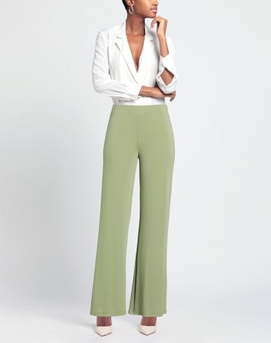 Woman Pants Sage green Size M Polyester, Elastane