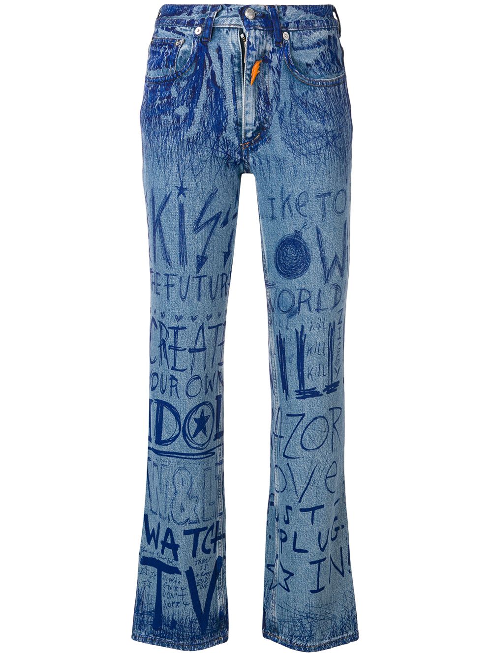 Ink writing jeans - Blue