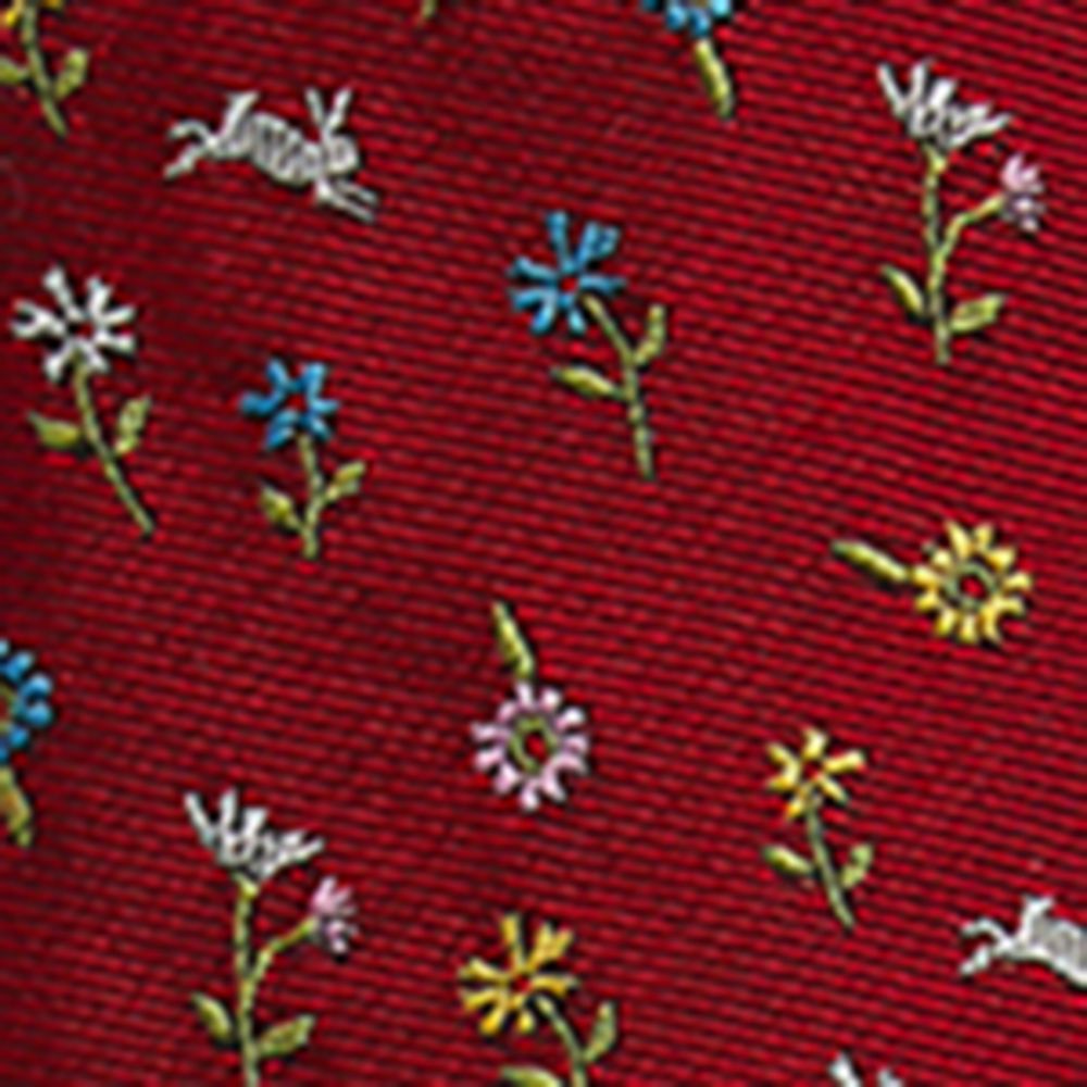 Silk Rabbit Floral Tie