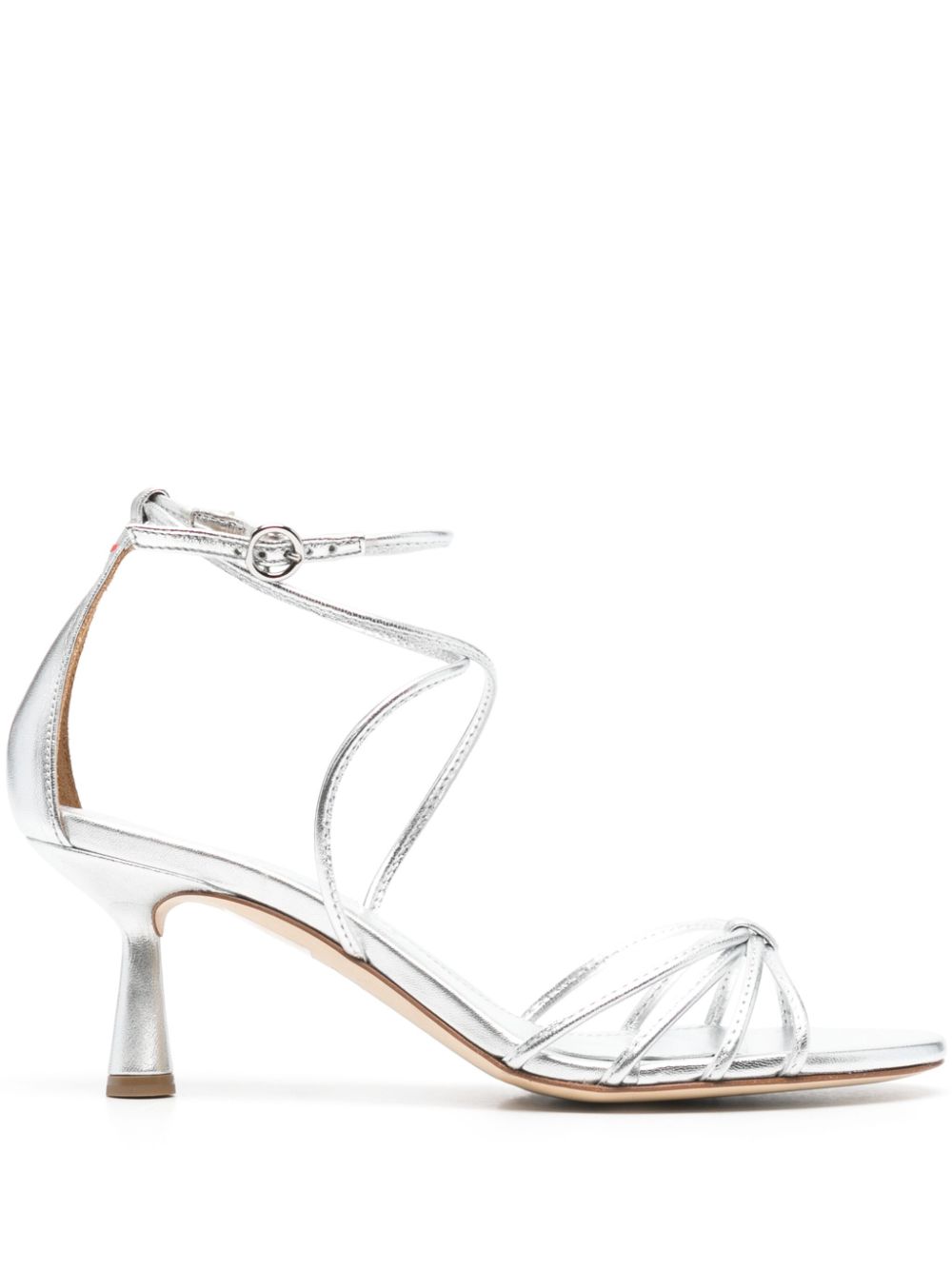 Luella 65mm metallic sandals - Silver
