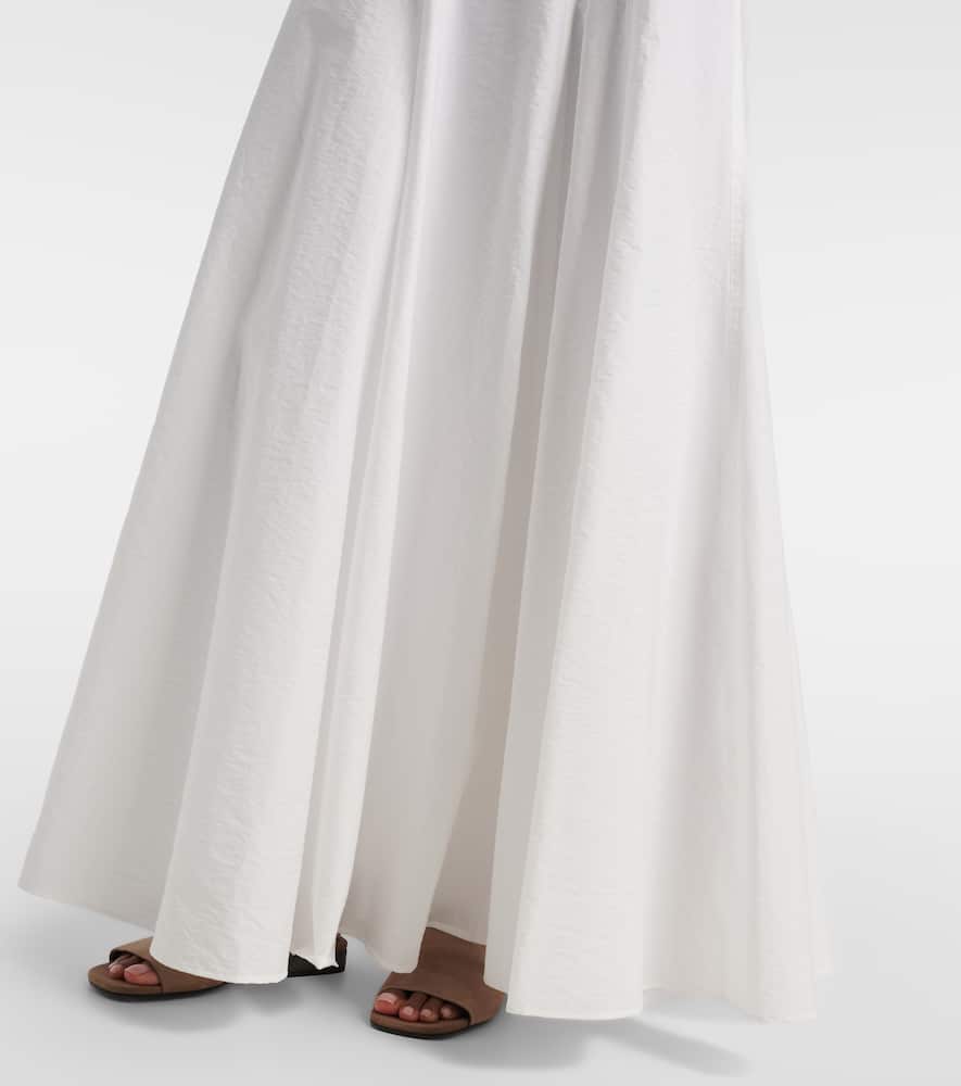 Cotton-blend maxi skirt