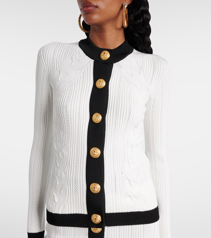 Cable-knit cardigan