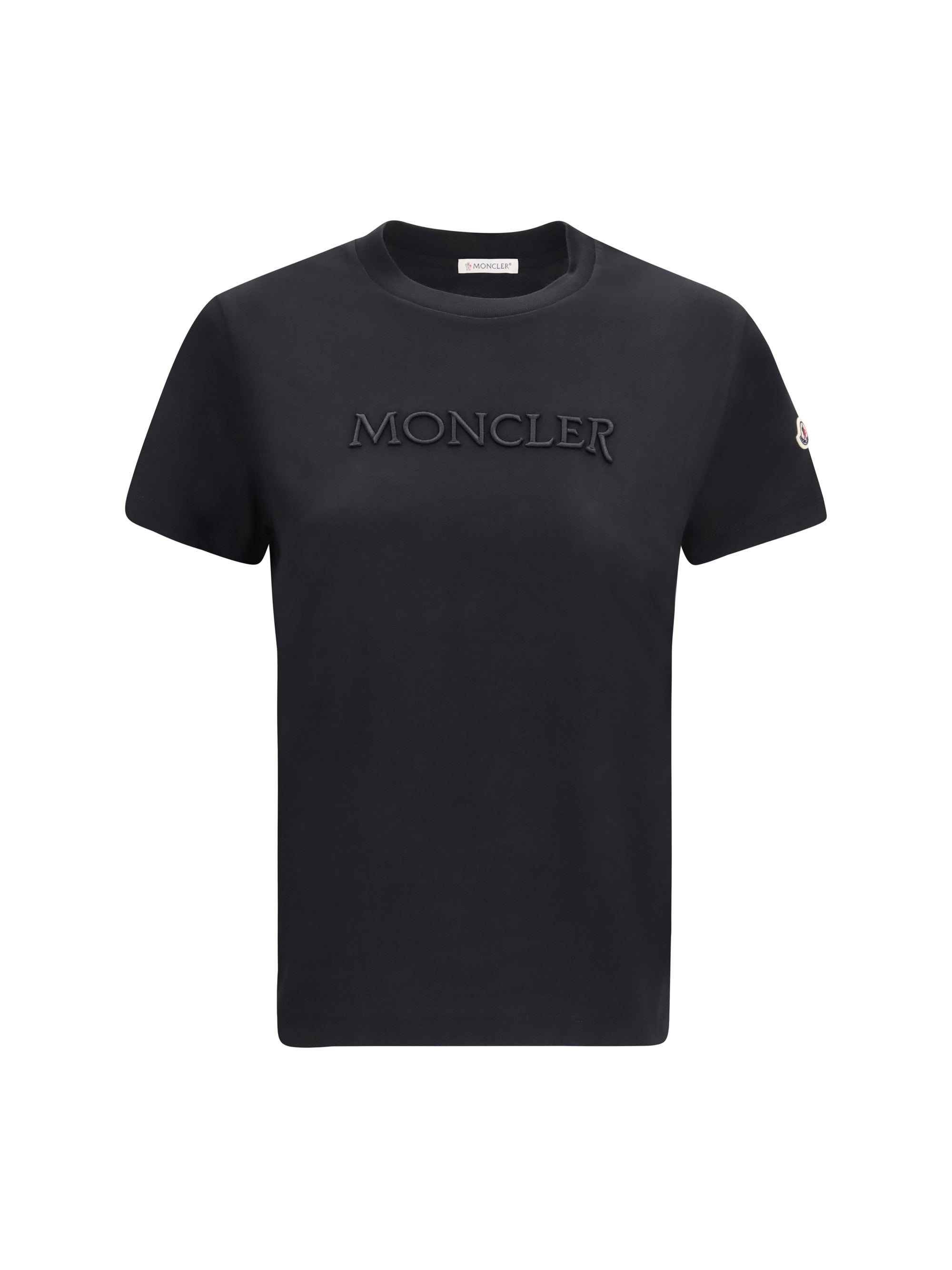Logo-Embroidered Cotton T-Shirt — Black