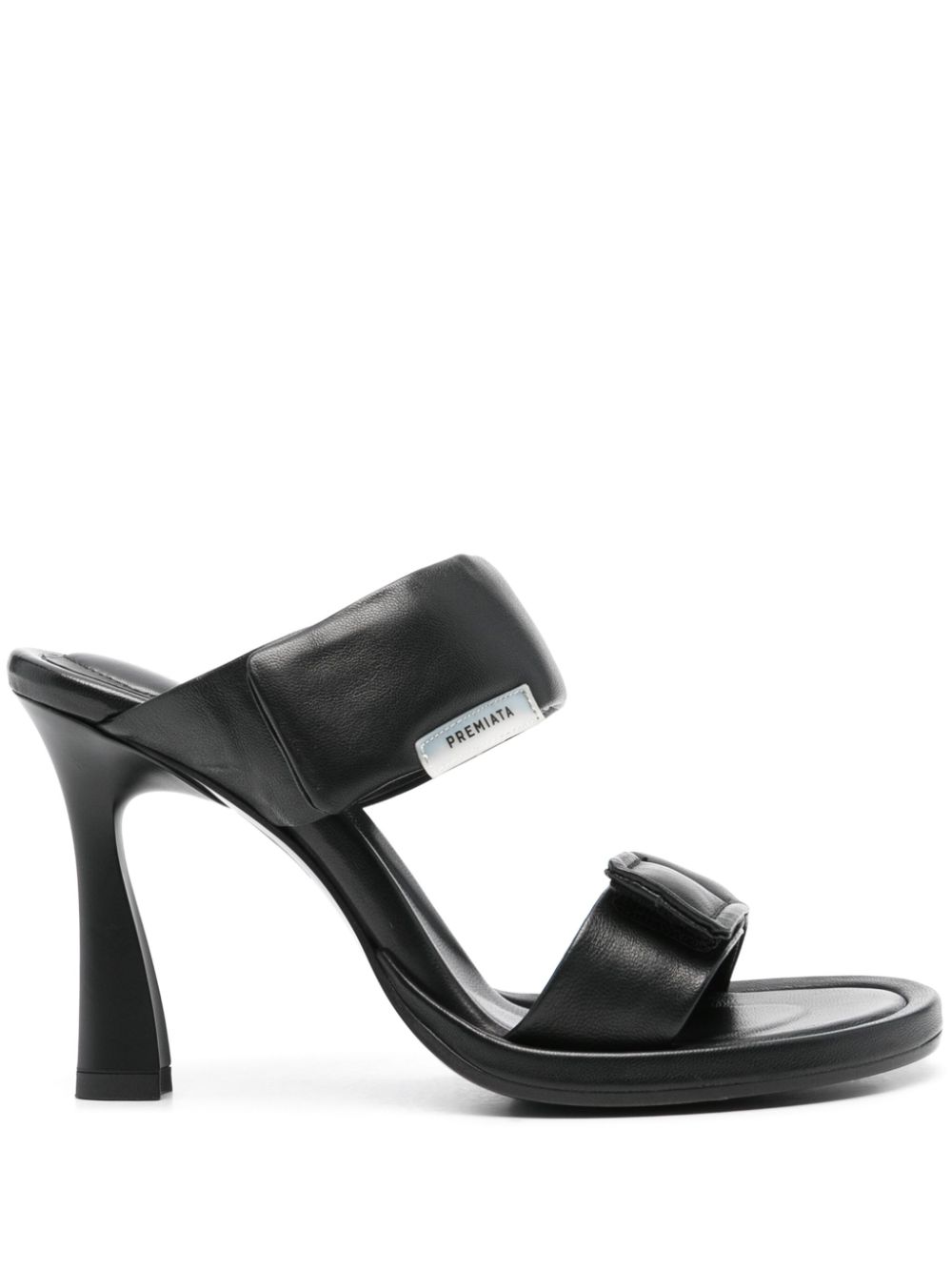 100mm leather sandals - Black