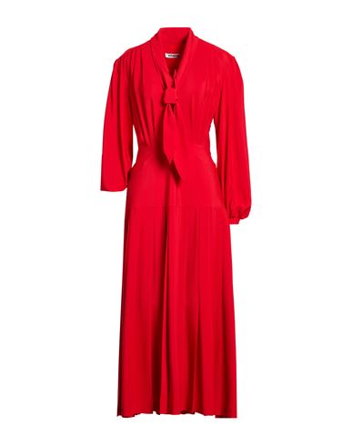 Woman Maxi dress Red Size 10 Acetate, Silk
