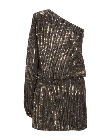 Woman Mini dress Gold Size 6 Polyamide, Metal, Elastane