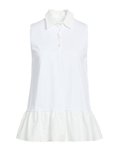 Woman Top White Size M Cotton, Polyamide, Elastane