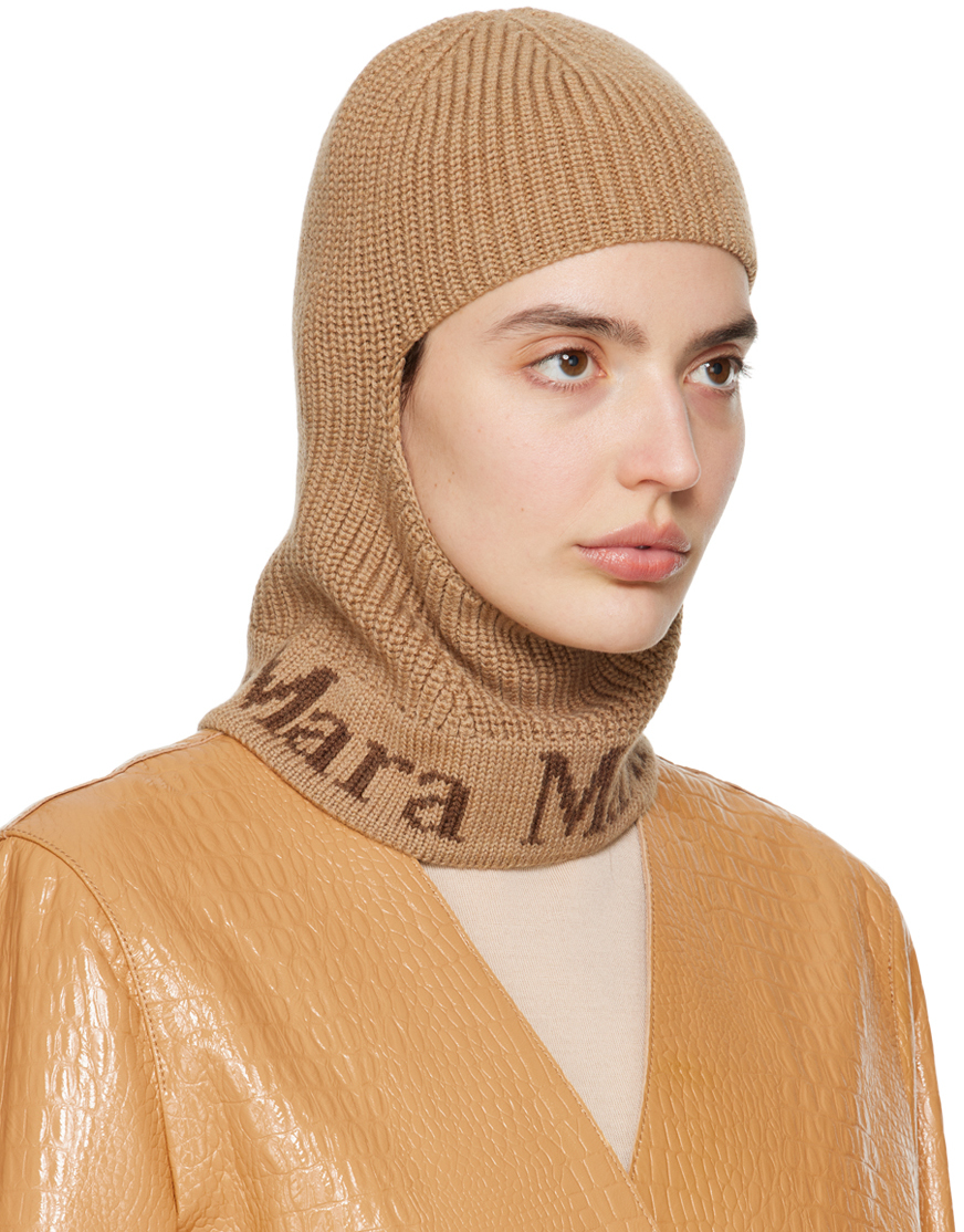 Tan wool balaclava