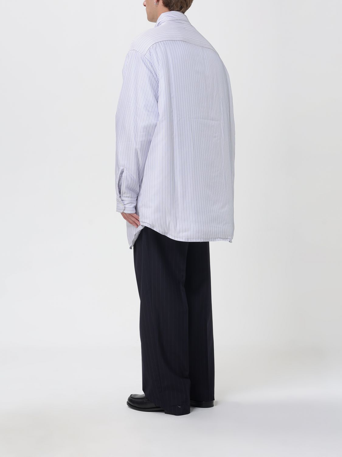 Overshirt Imbottita A Righe