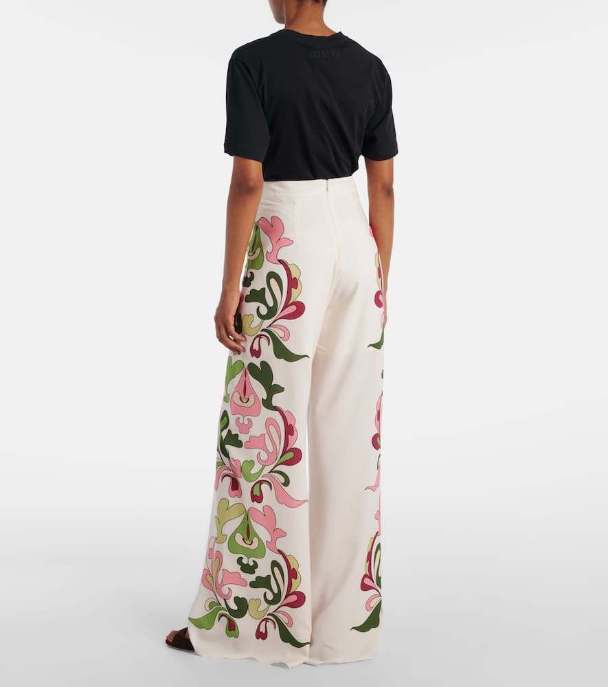 Inamorata printed high-rise wide-leg pants