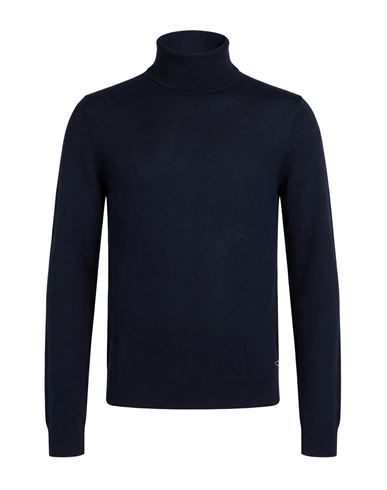 Man Turtleneck Midnight blue Size L Wool, Viscose, Nylon, Cashmere