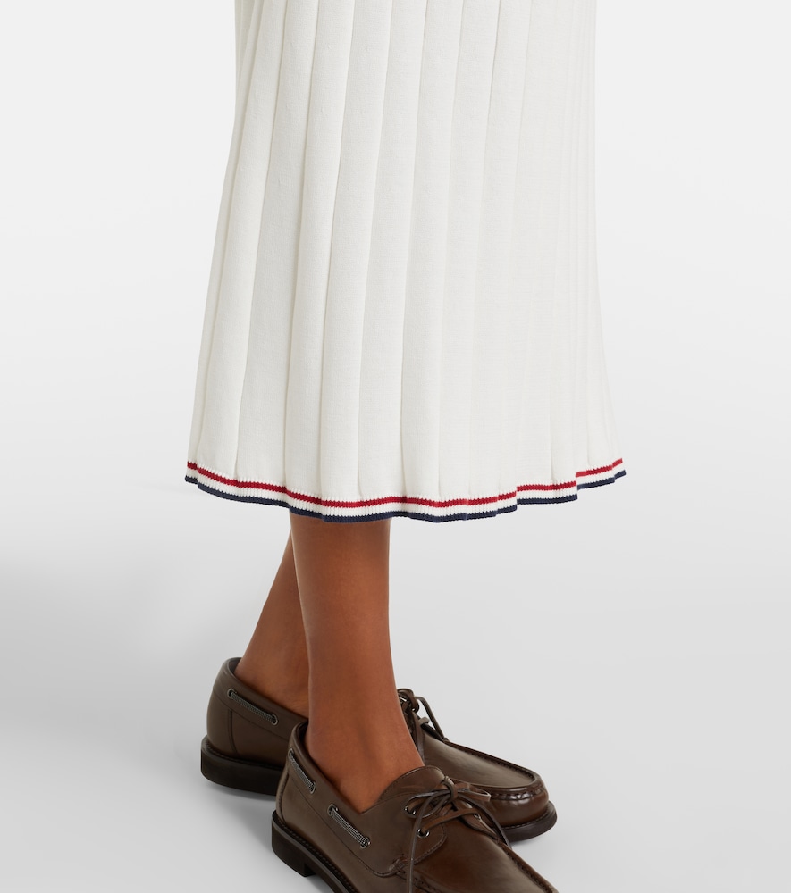 Ribbed-knit cotton midi dress
