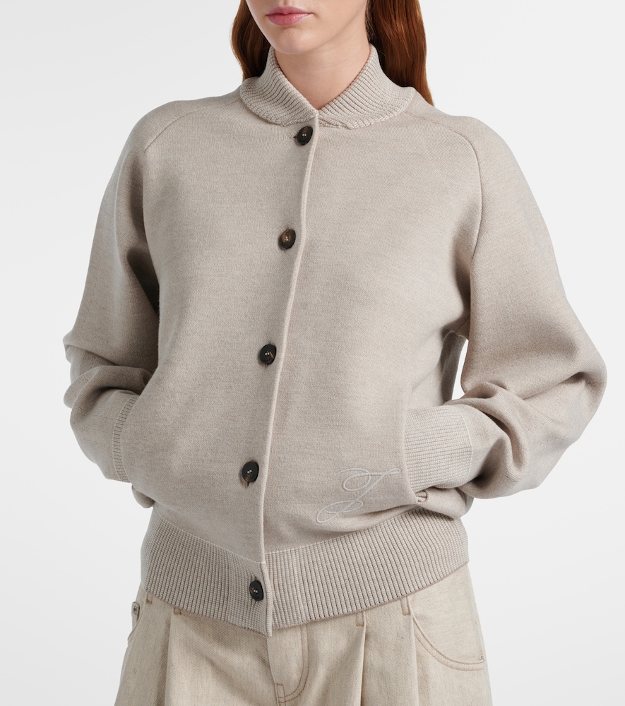Lavande wool-blend cardigan