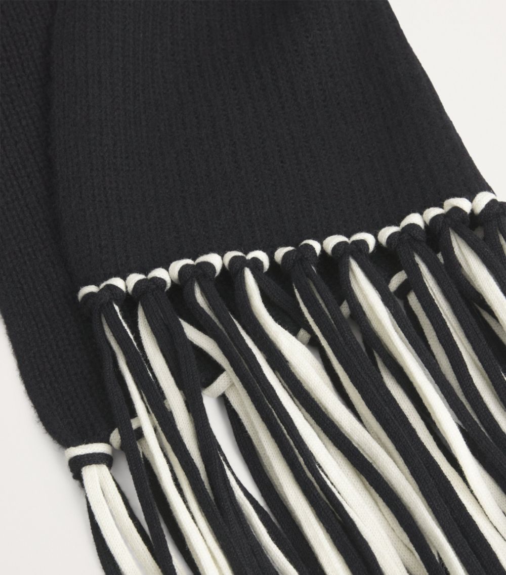 Wool-Cashmere Fringed Scarf