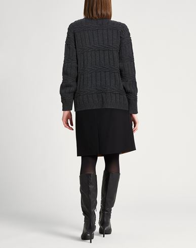 Woman Turtleneck Charcoal Size 8 Virgin Wool, Cashmere