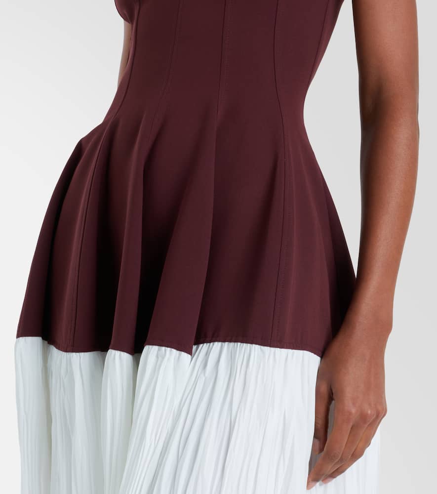Raleigh crêpe and satin midi dress
